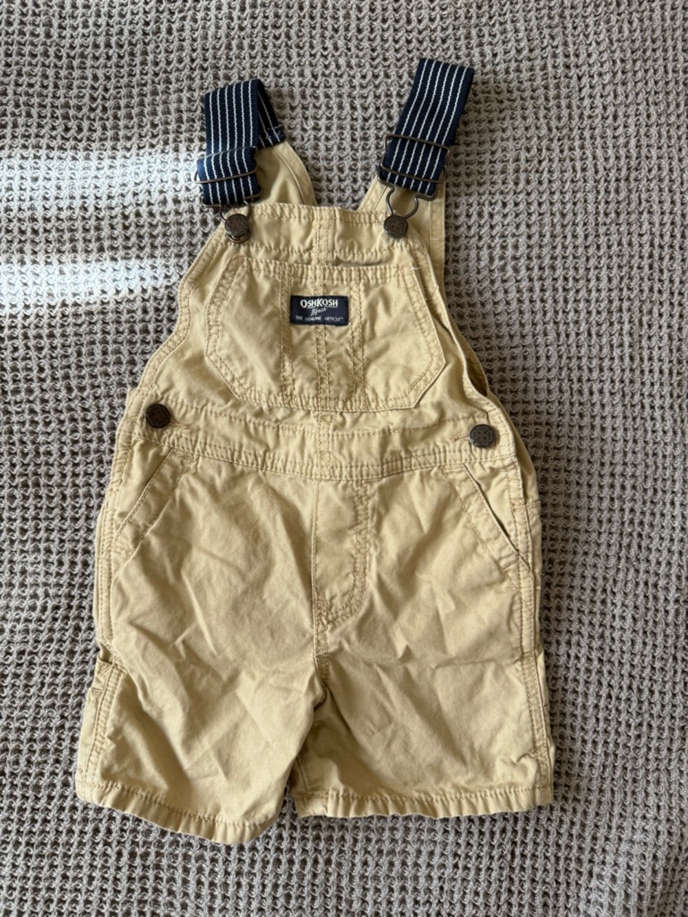 OshKosh B'gosh Tan Kids Short Overalls